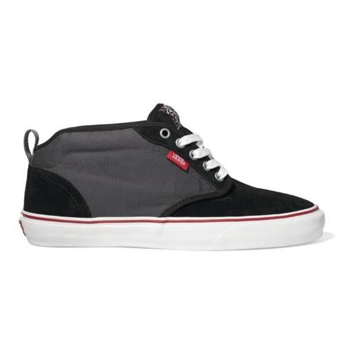 Vans m atwood mid vnjp53t, sneaker uomo, nero (schwarz/(canvas) black/grey/red), 44.5