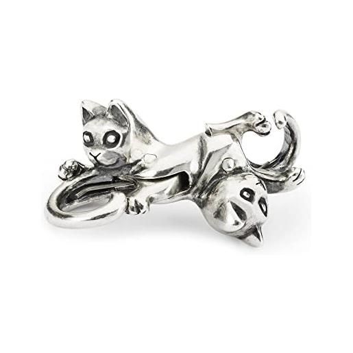 Trollbeads amato gatto chiusura, small, argento sterling, 0