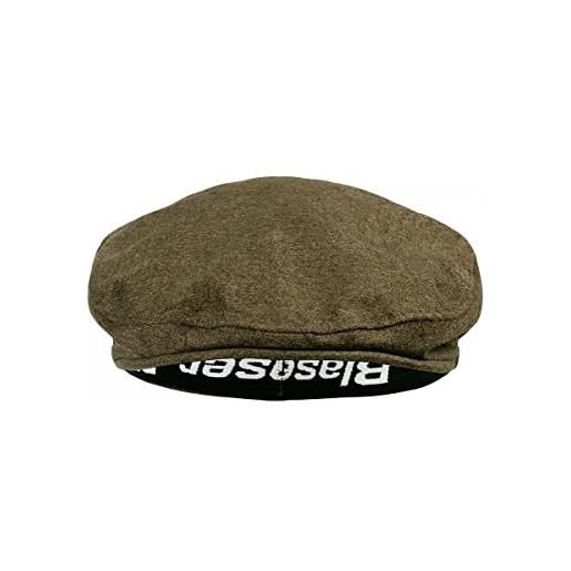 Blaser men's vintage flat cap - dark brown mélange small/medium brown waterproof