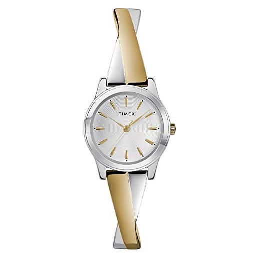 Timex orologio analogico quarzo donna con cinturino in acciaio inox tw2r98600
