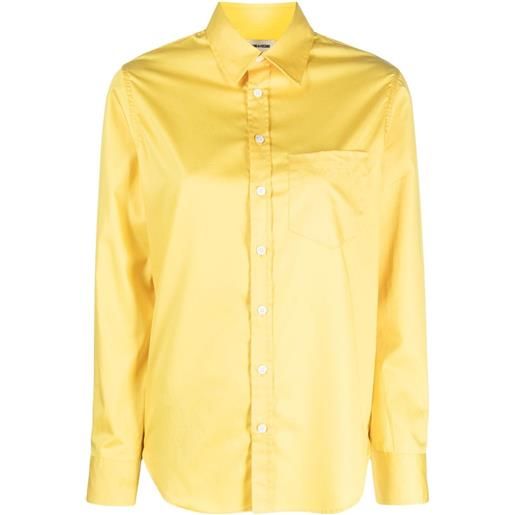 Zadig&Voltaire camicia taskiz con ricamo - giallo