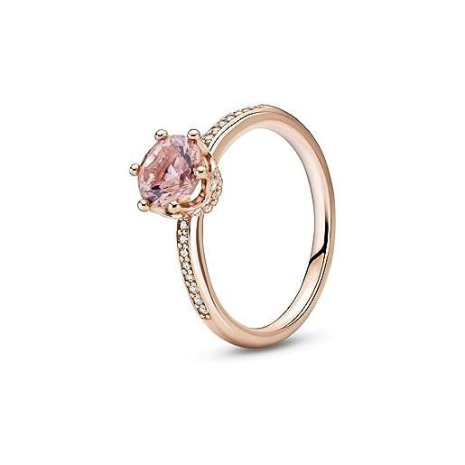 Pandora anello 188289c01-50 anello rosa da donna in argento sterling