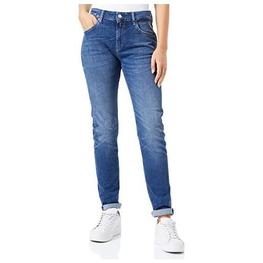 Replay marty jeans, 009 blu medio, 30w x 28l donna