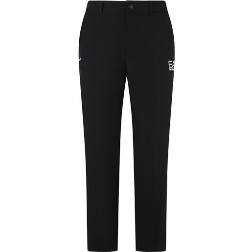 EA7 pantalone nero con mini logo per uomo
