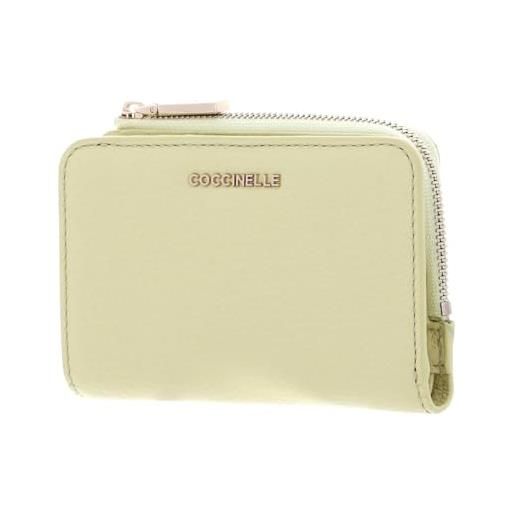 Coccinelle metallic soft wallet grained leather lime wash