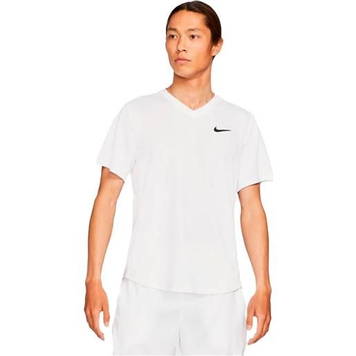 Nike court dri fit victory short sleeve t-shirt bianco s uomo