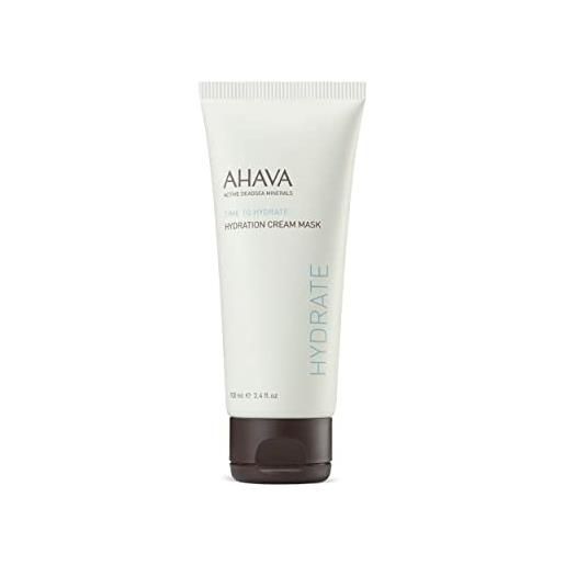 AHAVA maschera crema idratante - rigenera, combatte la disidratazione, calma e rende la pelle liscia, con osmoter, fango, pentavitin, vitamina e, burro di karité e acido ialuronico, 3.4 fl. Oz