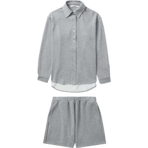 b+ab set con shorts e camicia - grigio
