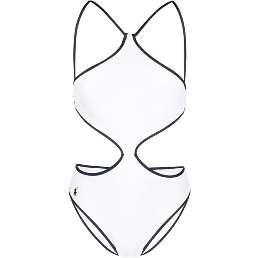 Polo Ralph Lauren costume intero con dettaglio cut-out - bianco