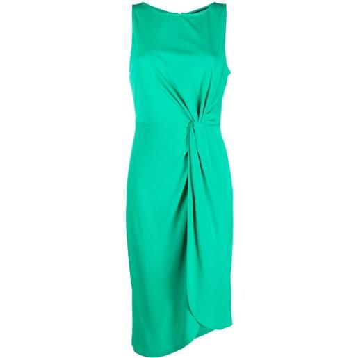 Lauren Ralph Lauren abito smanicato con dettaglio attorcigliato - verde