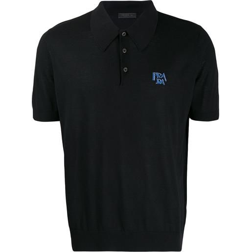 Prada polo con logo - nero