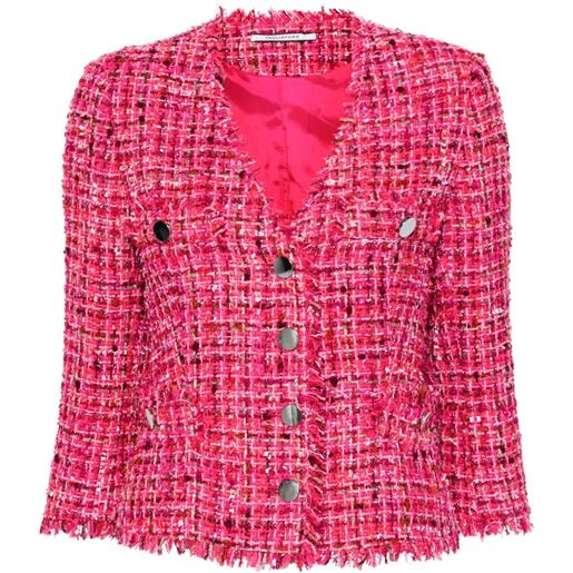 Tagliatore giacca dharma in tweed - rosa