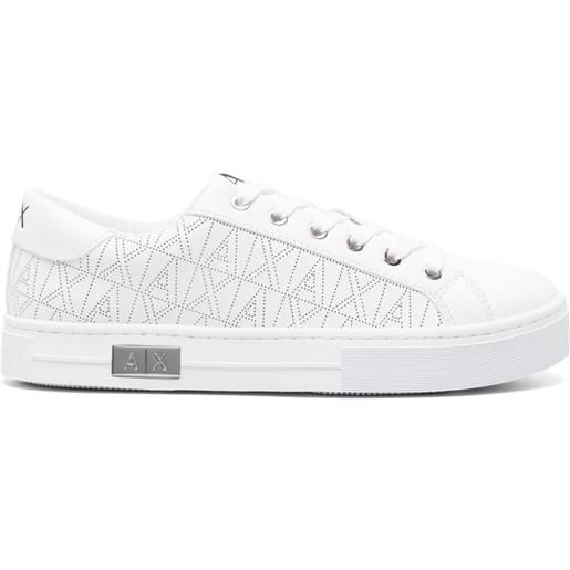 Armani Exchange sneakers con stampa - bianco