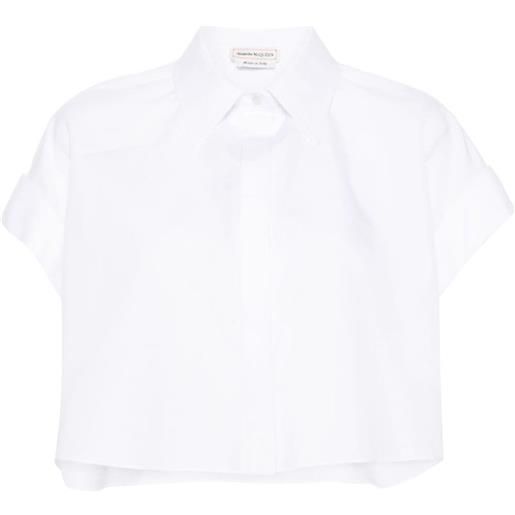 Alexander McQueen camicia crop - bianco