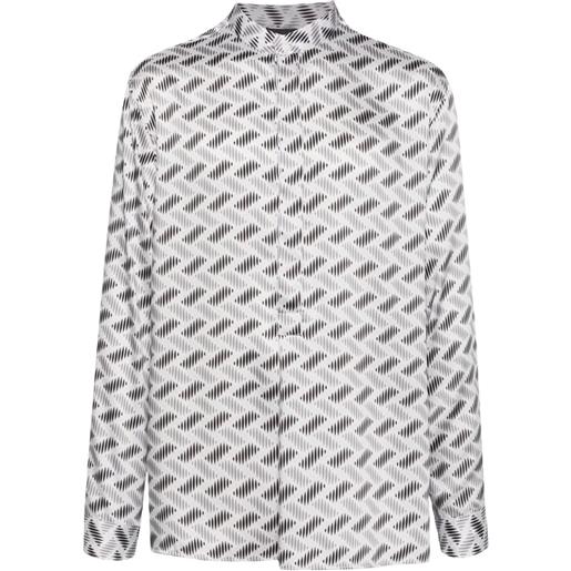 Emporio Armani camicia con stampa astratta - grigio