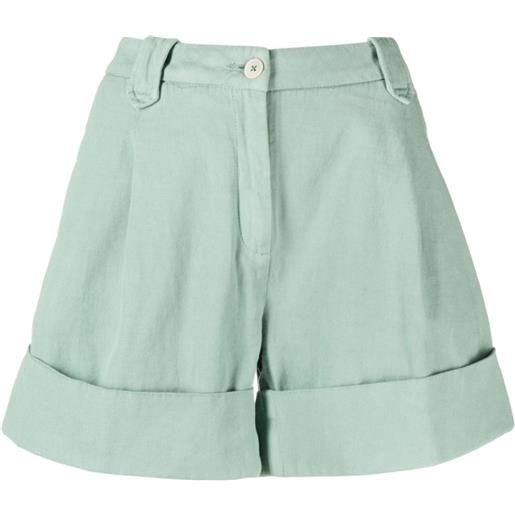 Fay shorts con pieghe - verde