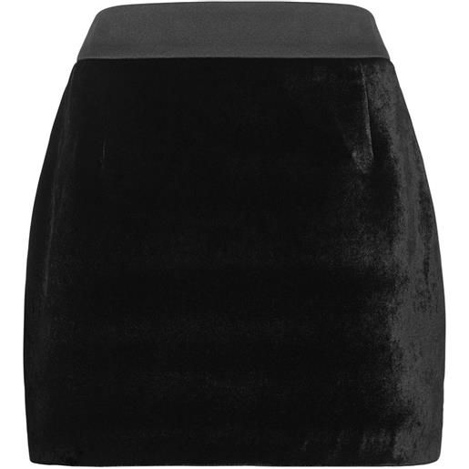 Philipp Plein minigonna con placca logo - nero