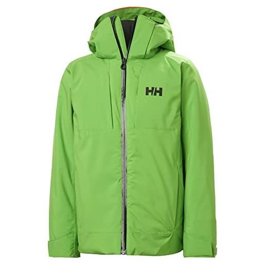 Helly Hansen unisex bambini junior alpha jacket, verde scuro, 12