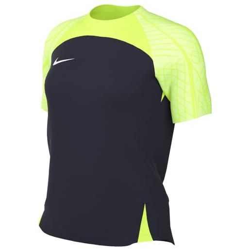 Nike w nk df strk23 top ss t-shirt, obsidian/volt/white, l donna
