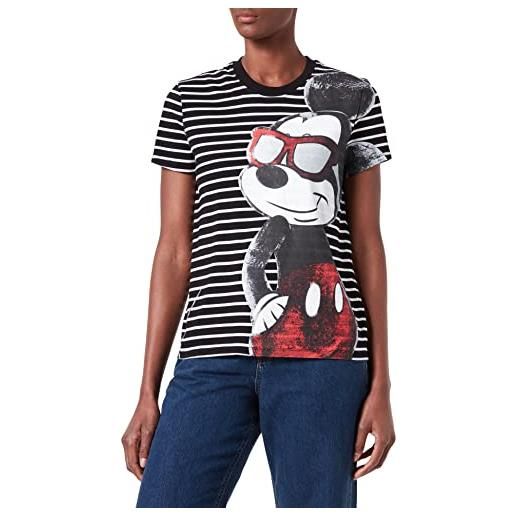 Desigual ts_mickey vida chula t-shirt, white, s da donna