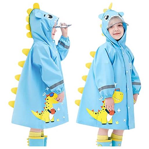 Fewlby impermeabili per bambini giacche da pioggia ragazzi ragazze poncho antipioggia cappotto di pioggia in cartone animato mantella pioggia 3-4 anni