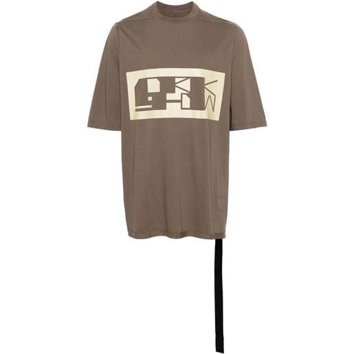 Rick Owens DRKSHDW t-shirt con stampa - marrone