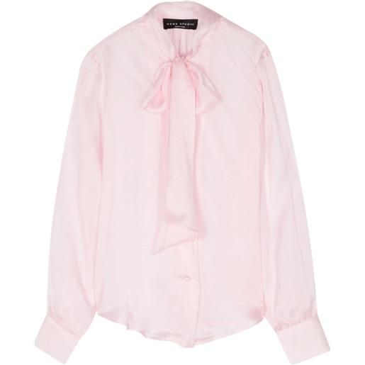 Hebe Studio camicia con fiocco - rosa