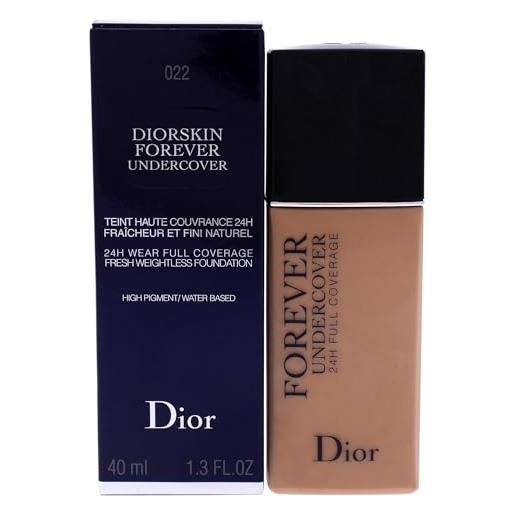 Dior christian Dior Diorskin forever undercover fondotinta liquido, 022 cameo, 40 ml