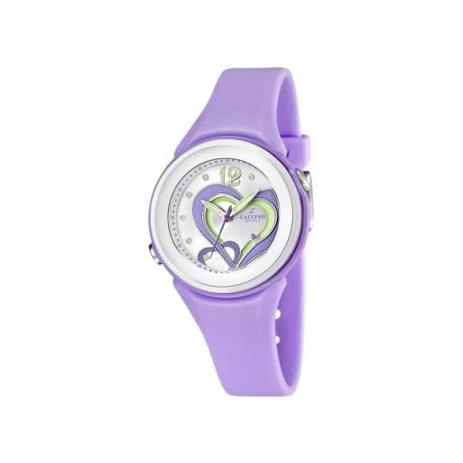 Calypso-orologio da donna al quarzo con display analogico e cinturino in plastica, colore: viola/k5576 4