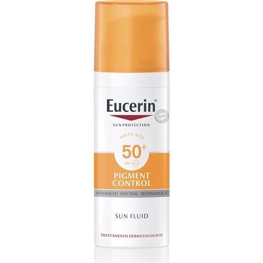 BEIERSDORF SPA eucerin sun fluid pigment control - crema solare viso con protezione 50+ per prevenire e ridurre le macchie scure della pelle - formato 50 ml