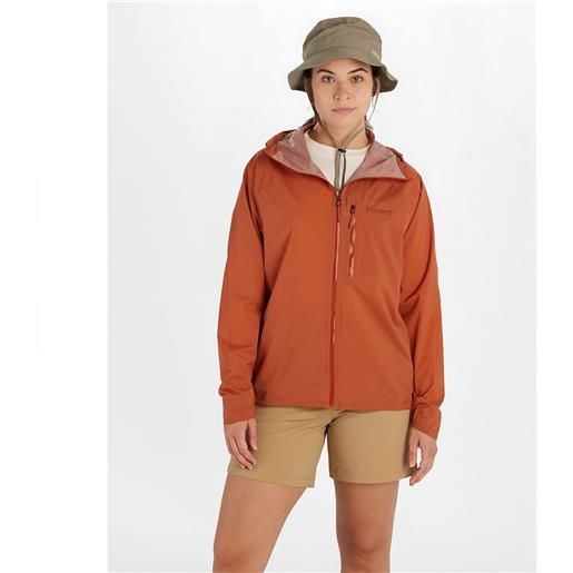 Marmot superalloy bio full zip rain jacket arancione m donna