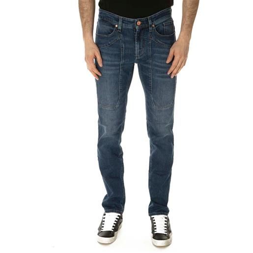 Jeckerson jeans john cinque tasche con toppe