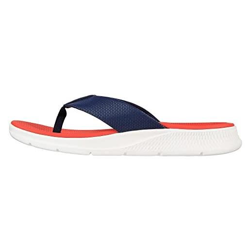 Skechers go consistent sandal synthwave, flip-flop uomo, blu navy rosso, 47 eu