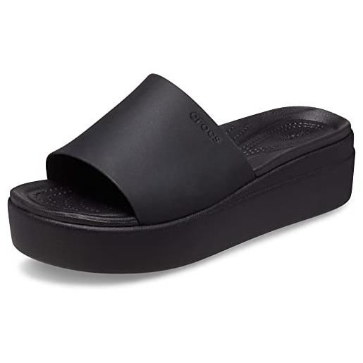 Crocs brooklyn slide, sandali a ciabatta donna, nero (black), 41/42 eu