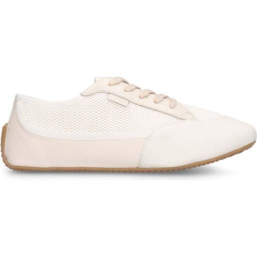 THE ROW bonnie canvas & suede sneakers