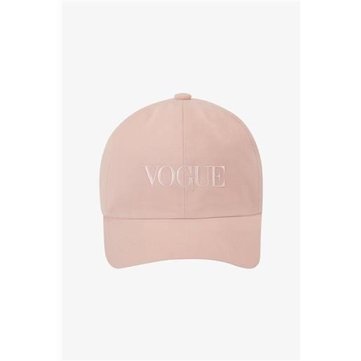 VOGUE Collection cappellino vogue rosa chiaro con logo ricamato tono su tono