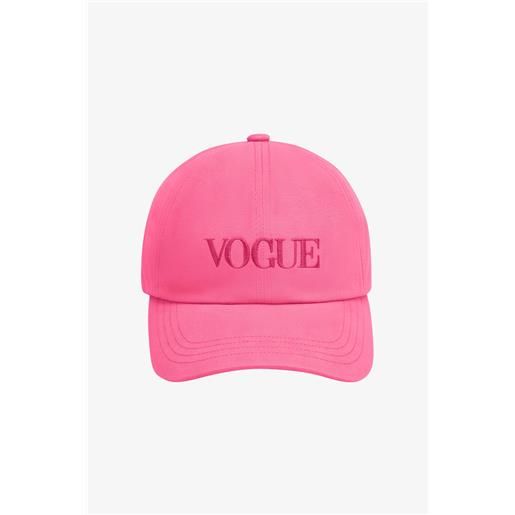 VOGUE Collection cappellino vogue rosa con logo ricamato