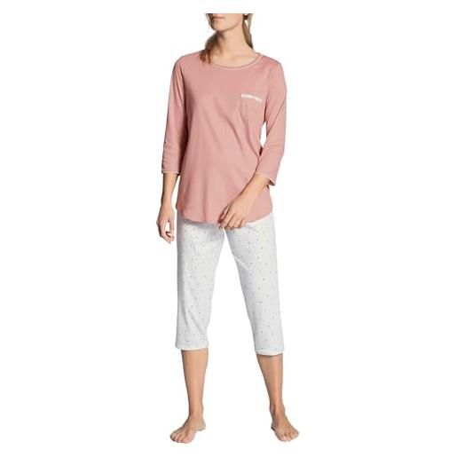 Calida sweet dreams pigiama, rosa (rose bud 251), 50 (taglia produttore: medium) donna