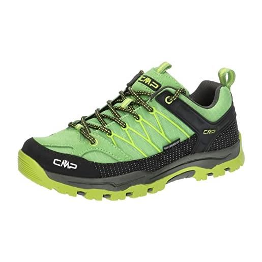 CMP kids rigel low trekking shoes wp, scarpe da trekking unisex - bambini e ragazzi, cactus, 28 eu