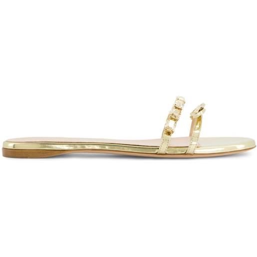 Giambattista Valli sandali slides con decorazione - oro