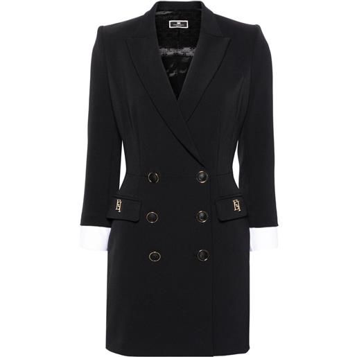 Elisabetta Franchi abito corto stile blazer doppiopetto - nero