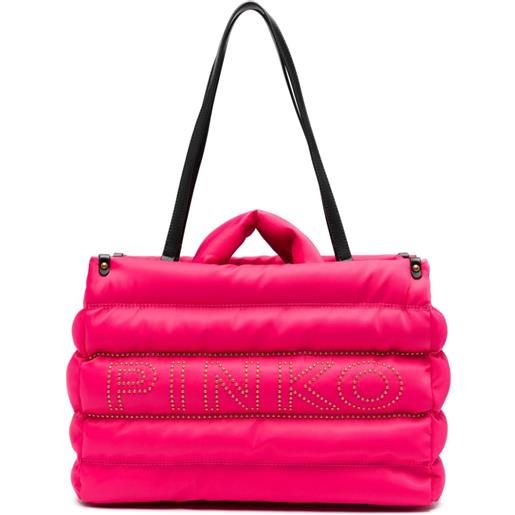 PINKO borsa tote con decorazione - rosa
