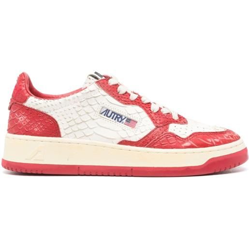 Autry sneakers medalist in pelle goffrata - rosso