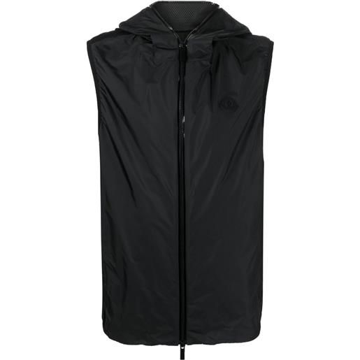 Moncler gilet con cappuccio - nero