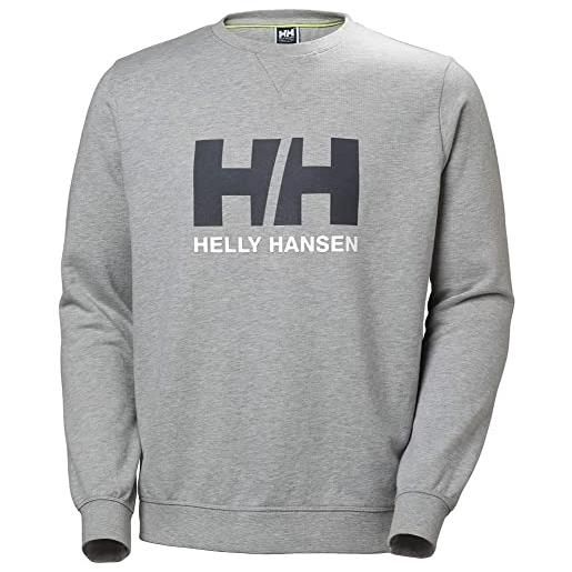 Helly Hansen uomo felpa logo hh crew, m, grigio melange