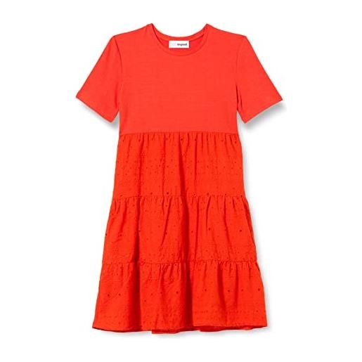 Desigual vest_fresia 7009 mandarina vestito, arancione, 4 anni bambina