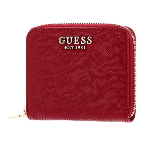 GUESS laurel slg small zip around wallet red