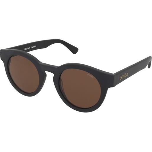 LeWish peckham c3 | occhiali da sole graduati o non graduati | plastica | tondi | nero | adrialenti
