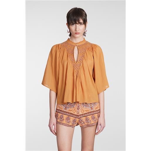 Antik Batik blusa ayo in cotone arancione