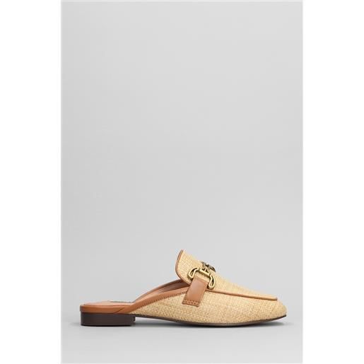 Bibi Lou slipper-mule vela slipper in rafia beige